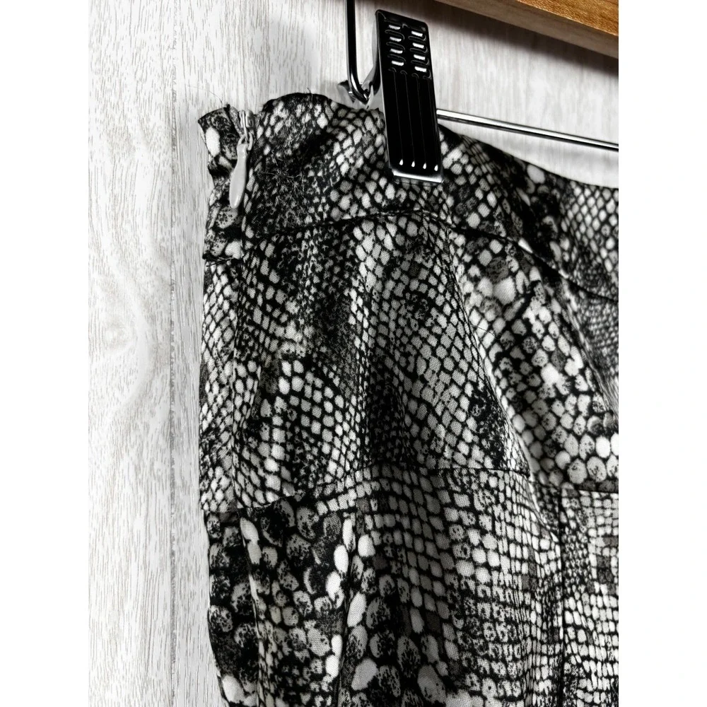 Free People Normani Bias Midi Skirt Snake Print Satin Womens 10 Boho Chic